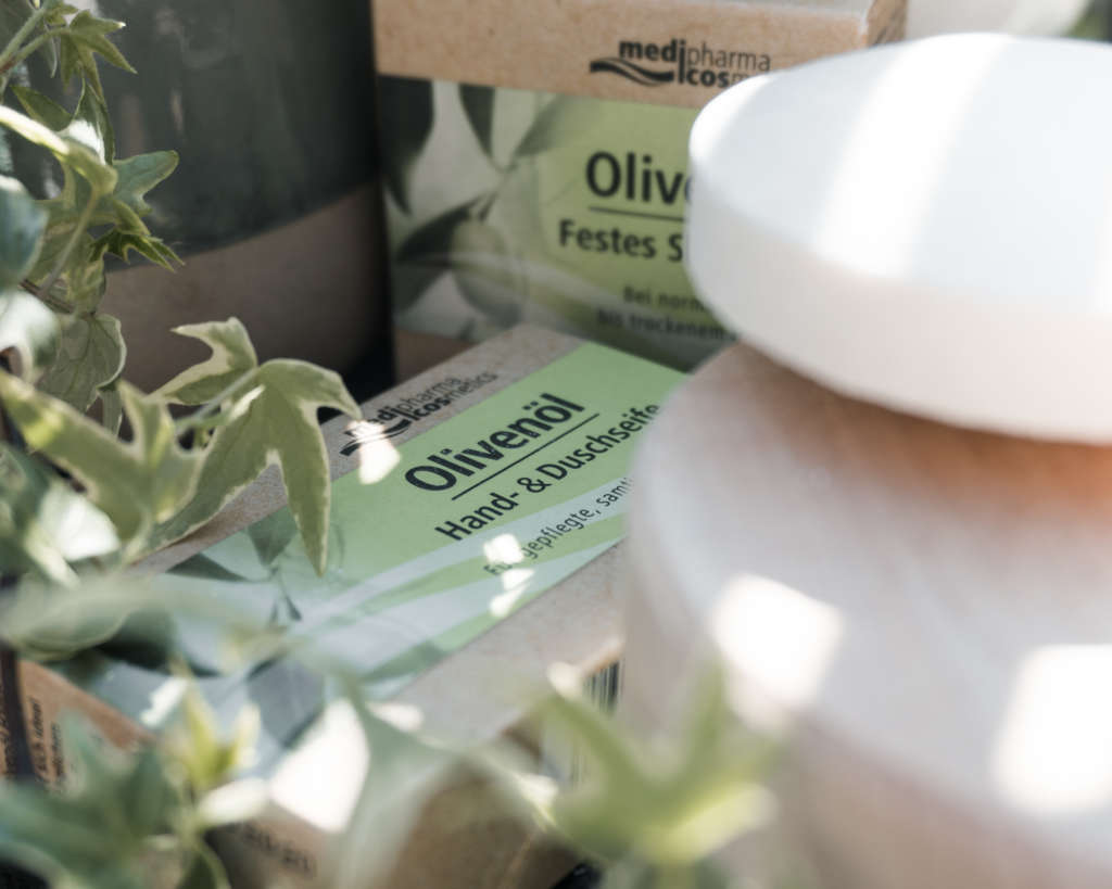 nachhaltige Olivenöl Pflegeserie von medipharma cosmetics